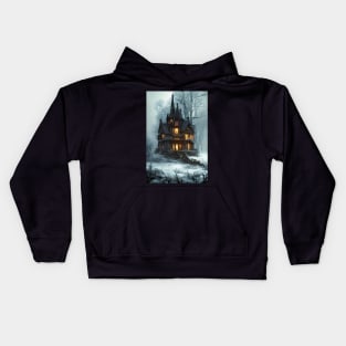 Witch House In Winter 02 Kids Hoodie